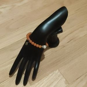 Orange bead bracelet